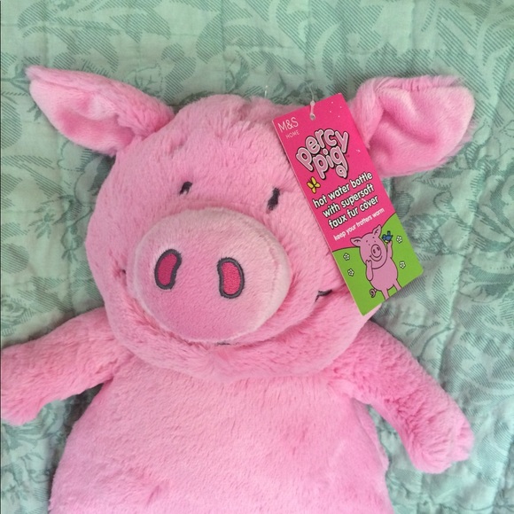 NWT M&S UK 'Percy Pig' Hot Water Bottle/Cover - Picture 1 of 8